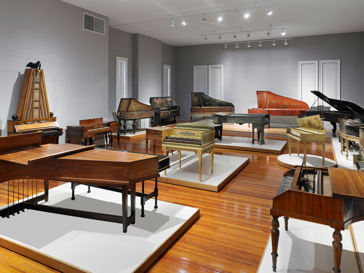 Keyboard gallery at the Collection of Musical Instruments